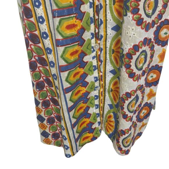 COLORI DI MARE Beachwear Cover-Up Kaftan Embroidered Beaded Tunic Mini Dress  L - Picture 7 of 14